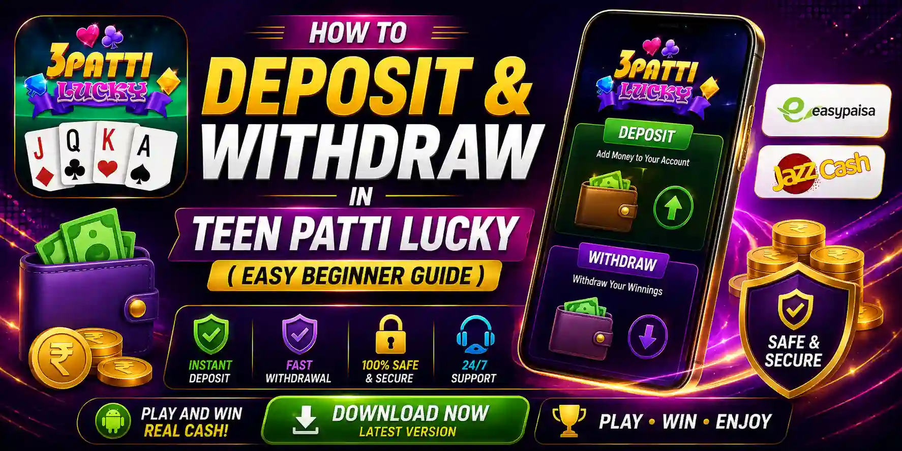 How to Deposit & Withdraw in Teen Patti Lucky