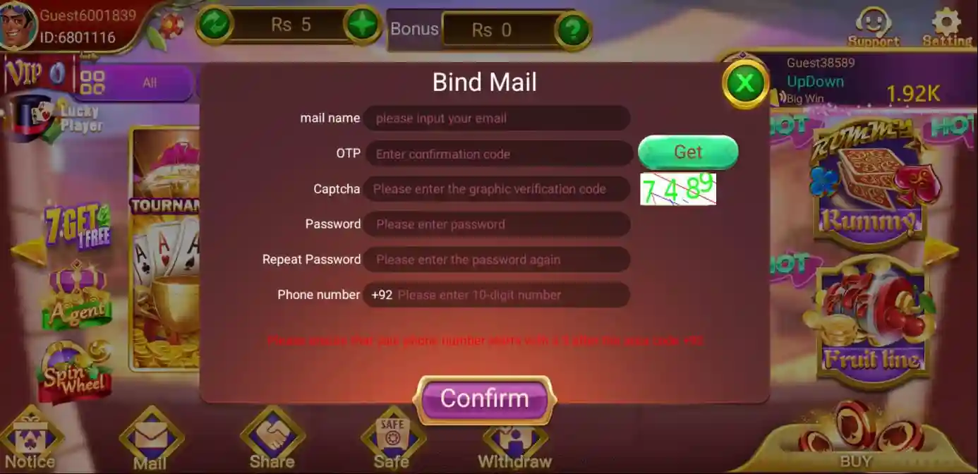 Teen Patti Lucky Registration & Login